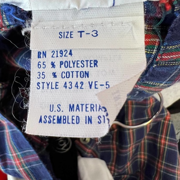 Polly Flinders Red Blue Nautical 4th July Short Sleeve Ruffle Dress 3T Vintage - Picture 7 of 7